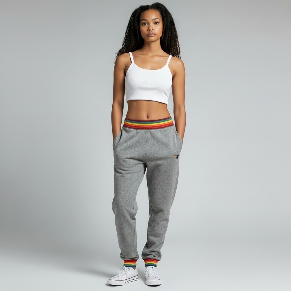 Aviator Nation 5-stripe Sweatpants in Heather Gray
